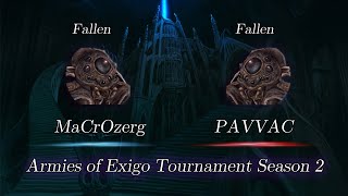 MaCrOzerg vs PAVVAC - Semifinals Game 3 - Armies of Exigo Tournament Season 2