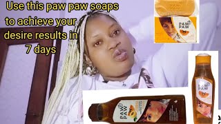 This paw paw soaps will lighten you in 7 days #pawpawsoap#pawpawshowerbath