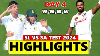 Sri Lanka Vs South Africa 2nd Test Day 4 Full Match Highlights 2024 | SA Vs Sl