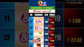 HINDI GEC CHANNELS & IT'S CHANNEL NUMBERS ON AIRTEL DIGITAL TV | 1 FEBRUARY 2023