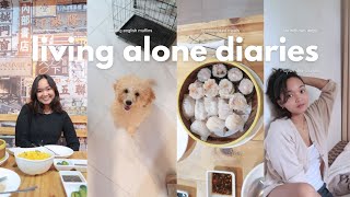 homebody days in september 🐶🏡 | living alone, baking english muffins, cooking, life with dogs | vlog