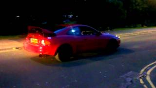 Celica GT4 HUGE FLAMES, REDLINE AND LAUNCH. LOUD!!