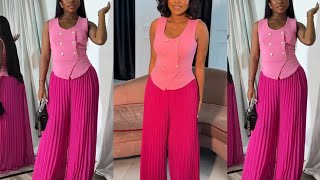 How to SEW PALAZZO PANT with MICRO MACHINE PLEATED FABRIC 💥