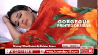 HomeShop18.com - Pick Any 2 Mink Blankets By Harisons Homes