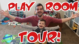 GIDEON HAS A COLD! | We play with some of his favorite toys | PLAYROOM TOUR!