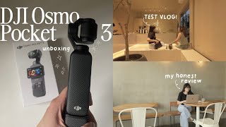 DJI Osmo Pocket 3 📷 unboxing + test vlog & my honest review *as a shy type silent vlogger* lol