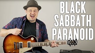How to Play "Paranoid" by Black Sabbath on Guitar - Guitar Lesson - Ozzy - Metal