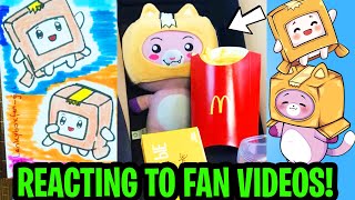 FOXY & BOXY REACT TO LANKYBOX FAN VIDEOS! (MERCH UNBOXINGS + LANKYBOX PLUSHIE VIDEOS!)