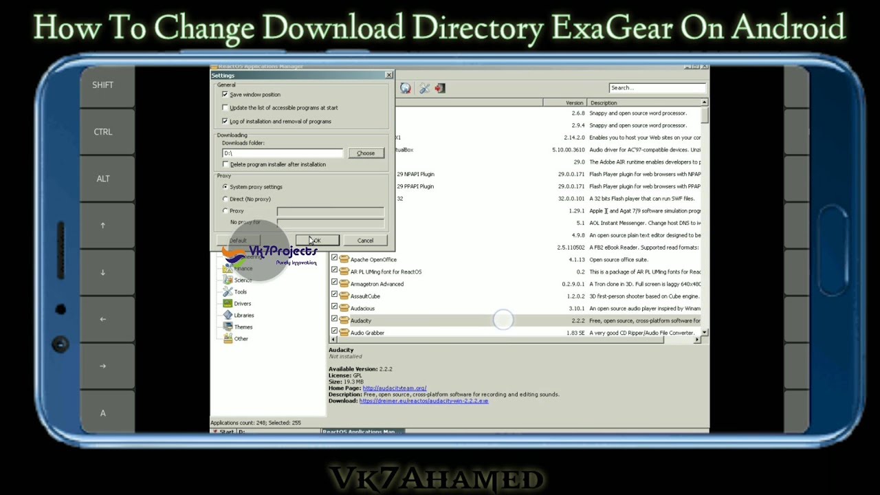 How To Change Download Directory ExaGear On Android || Vk7projects ...