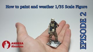 Tutorial - How to paint and weather 1/35 scale miniatures - MG 42 SS soldier (ANDREA MINIATURES)