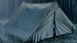 잠잘 때 듣기 좋은 텐트 위로 떨어지는 빗소리 | 마음의 치유 휴식을 가져다 주는 싱그러운 빗소리 asmr