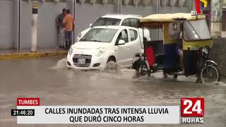 Tumbes - Junín: fuertes precipitaciones afectan principales vías