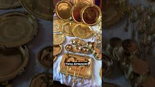 |Brass dinner set| Traditional Indian Kitchen dinner Set|Vintage Peice|Royal full crockery brass set