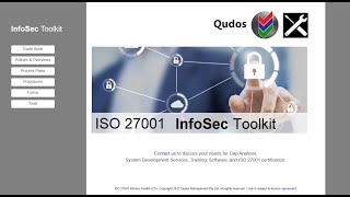 Qudos ISO 27001 InfoSec Toolkit