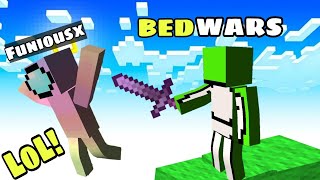 Minecraft playing bedwars Frist time  || Minecraft bedwars!! playing bedwars Frist time @Funious_playz