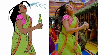 🤣 Chaka Chaka Full Video Song Funny Meme Drawing | Sara Ali Khan, Dhanush 🤣🤪