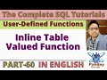 60.Inline Table Valued Function - User Defined Function In SQL Server - SQL Tutorial|Pandey Guruji