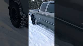 Snow day fun day in the 1st gen aToyota Tundra