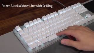 Razer BlackWidow Lite 静音化リング装着状態 with O-RIng