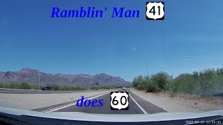 US Highway 60 and 70 in Arizona - V15 - Apache Junction to Gold Canyon