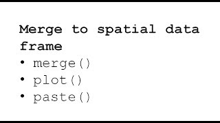 GIS and R - merging spatial data
