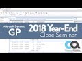 Year-End Close in Microsoft Dynamics GP - Recorded Webinar with Links in Description