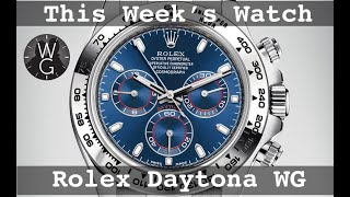 Rolex Daytona White Gold Blue Dial - This Week's Watch | TheWatchGuys.tv