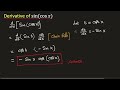 how to differentiate sin cosx derivative of sin cosx