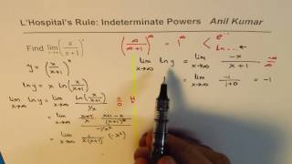 Indeterminate Powers with Rational Exponent L Hopital's Rule for Limits