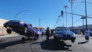 Lowriders cruising and hopping for bragging rights pt.1