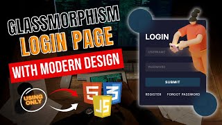 ✨ Glassmorphism Login Form with Theme Switcher | HTML, CSS & JavaScript Full Tutorial