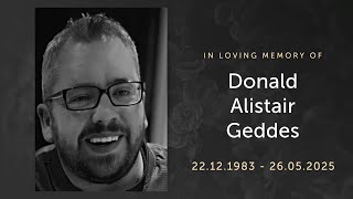 Funeral Service for Donald Alistair Geddes (10-06-2025)