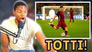 Francesco Totti Craziest Goals \u0026 Skills | UK 🇬🇧Reaction