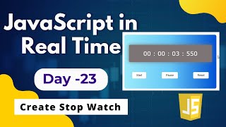 Stop watch using html css JavaScript | Stopwatch application |JavaScript tutorials for beginners