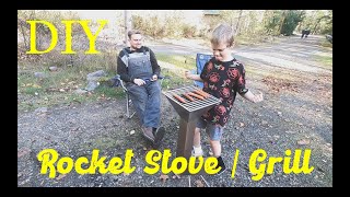 Stainless Rocket Stove / Grill Build DIY camp stove