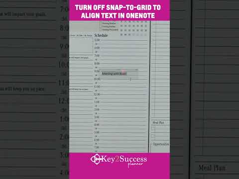 Turn off Snap to Grid in OneNote #onenote #onenotetips #digitalplanning