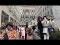 NYC Christmas Eve Walk 2022🎄Rockefeller Center, 5th Avenue, Bryant Park & Times Square