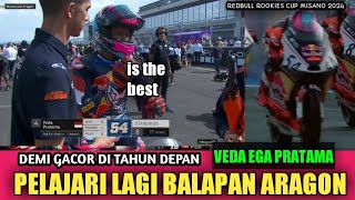 DUEL PANAS VEDA EGA PRATAMA DI ARAGON□highligt redbull rookies cup spanyol 2024