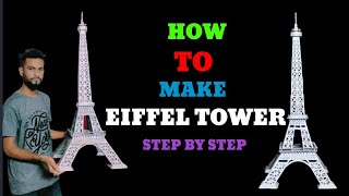 How to make Eiffel tower with cardboard DIY model making of Eiffel tower.