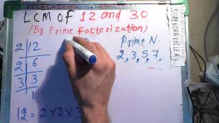 Lcm Of 12 And 30 (In Hindi) | Lcm And Hcf Surendra Khilery | lcm by prime factorisation method