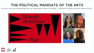 The Political Mandate of the Arts with Ghayath Almadhoun