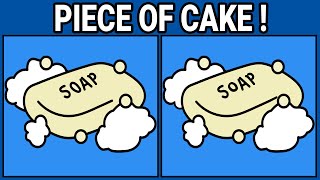 🧠💪🏻 Spot the Difference Game | Don't Let This Easy Puzzle Get You《Piece of Cake》