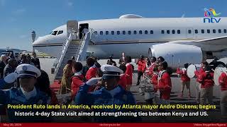 President Ruto lands in US, received by Atlanta Mayor Andre Dickens
