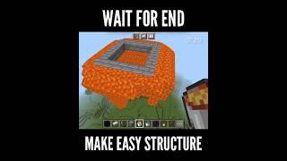 Make a Easy Structure With Lava and Water | #minecraft #shorts #viral #lava #water