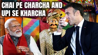 Macron In India | Masala Tea At Shop, UPI Payment, Roadshow: When PM, Emmanuel Macron Met
