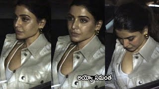 See How Actress Samantha Feels Uncomfortable with Her Dress At Mumbai Airport | Life Andhra Tv