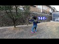 芝生のでこぼこ不陸修正。プレートコンパクターを使って平らな芝生にします【芝生vlog】