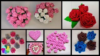 4 Easiest Tricks for Beautiful Rose Flower Making using Foam Paper Crafts | Time Saving Hacks