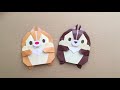 origami disney cartoon note chip n dale