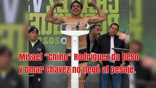 Misael Chino Rodriguez da peso y su rival Omar Chavez no llegó a tiempo a su pesaje #Boxeo #Boxing